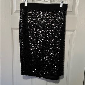 Torrid Black Sequin Pencil Skirt